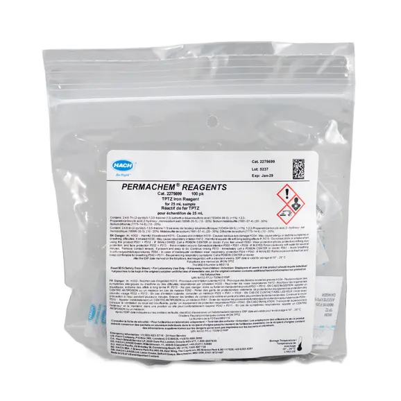 TPTZ Iron Reagent PP for 25 ml Sample - PK(100/pk) - H-22756-99