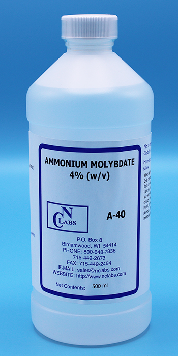 Ammonium Molybdate W V Apha For Phosphate A A Nc Labs Products