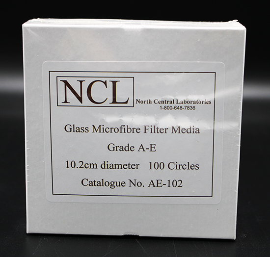 AE-102 - 10.2 cm NCL Grade A-E Glass Microfiber Filters, PK(100/pk) (AE102)