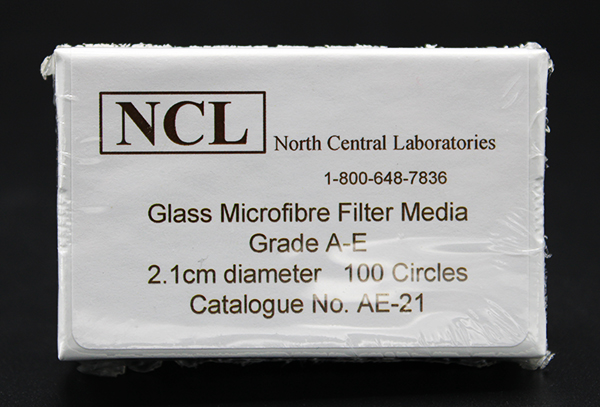 AE-21 - 2.1 cm NCL Grade A-E Glass Microfiber Filters, PK(100/pk) (AE21)
