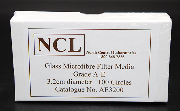 AE-32 - 3.2 cm NCL Grade A-E Glass Microfiber Filters, PK(100/pk) (AE32)