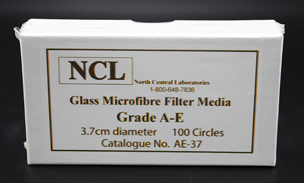 AE-37 - 3.7 cm NCL Grade A-E Glass Microfiber Filters, PK(100/pk) (AE37)