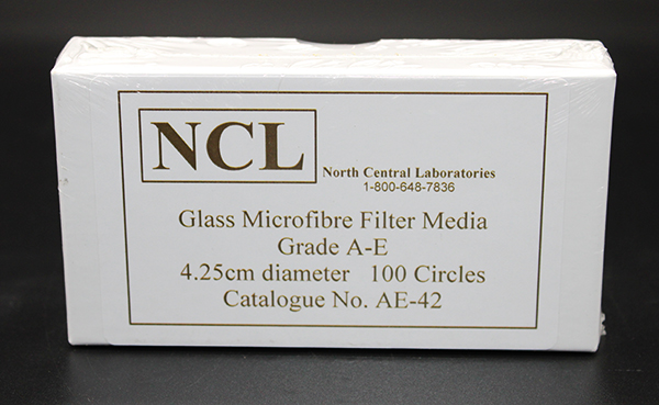 AE-42 - 4.25 cm NCL Grade A-E Glass Microfiber Filters, PK(100/pk) (AE42)