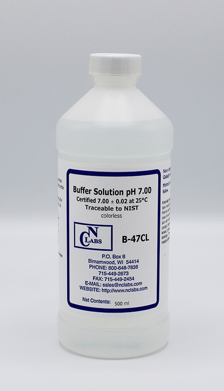 pH Buffer Solution, pH 7.00, Colorless, NIST - B-47CL