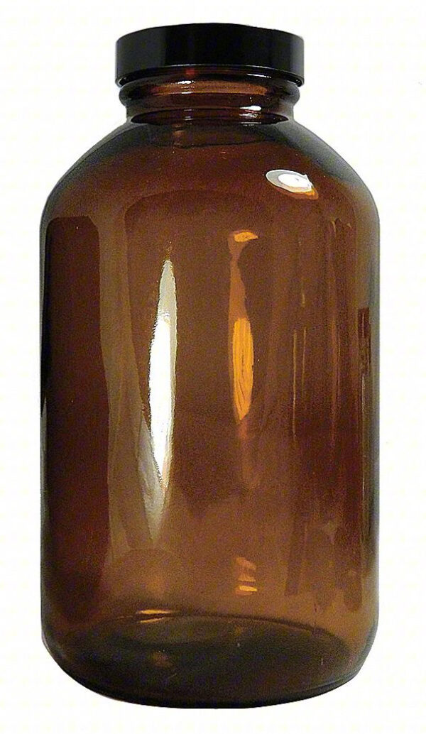 B-626 - 950 ml Amber Wide-Mouth Bottle w/ Screw Cap (B626)
