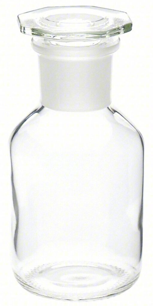 Bw 25 250 Cc Clear Wide Mouth Glass Bottle W Ground Glass Stopper Bw25 Nc Labs Products