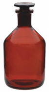 BW-50A - 500 cc Amber Narrow-Mouth Reagent Bottle w/ Ground-Glass Stopper (BW50A)
