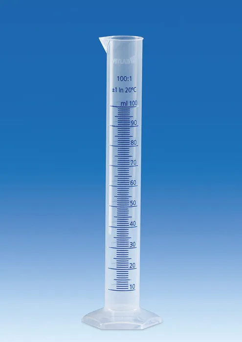 CB-649 - 100 ml PP Graduated Cylinder w/ Blue Scale (CB649)
