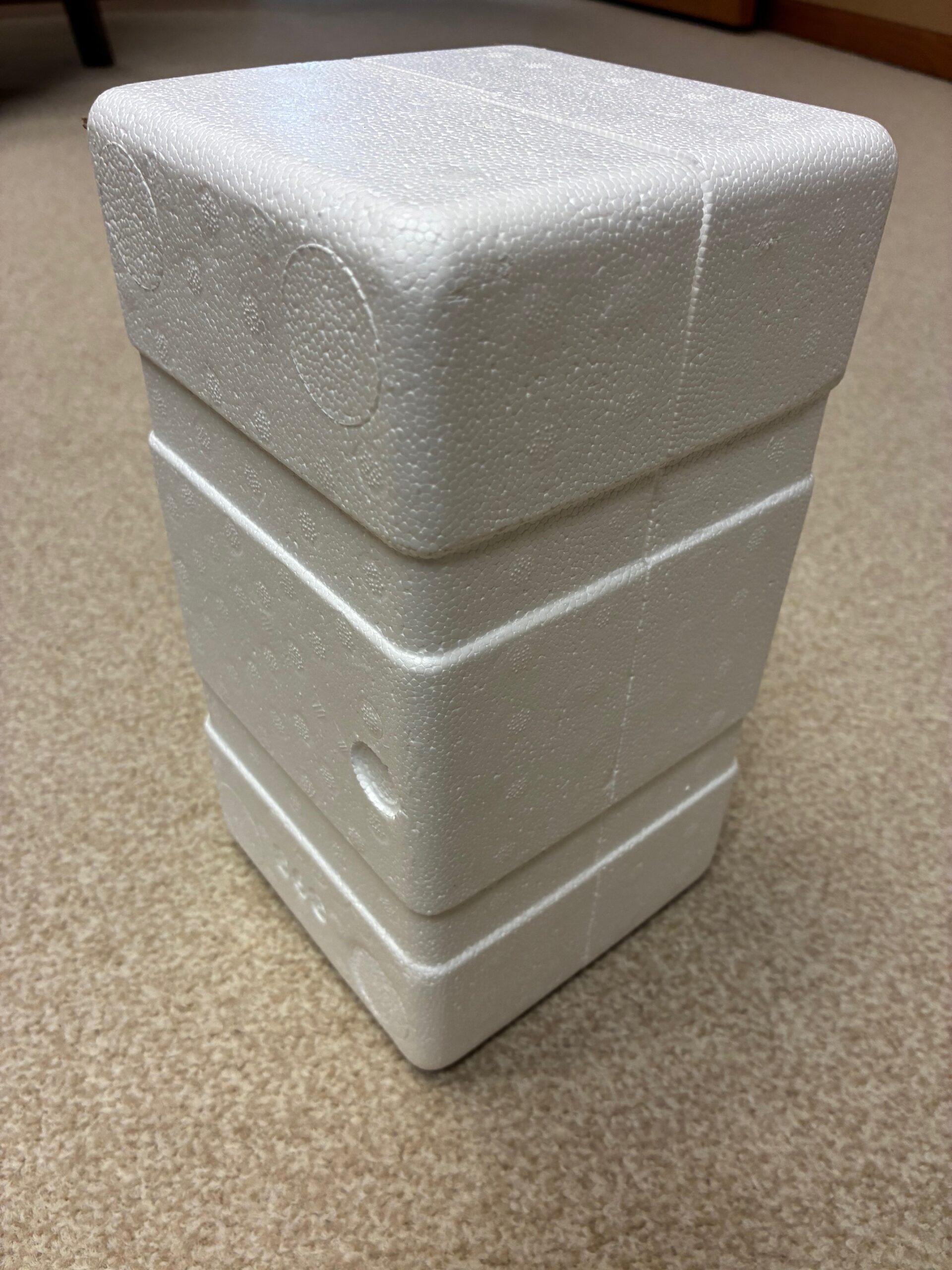 CP-393 - Styrofoam Shipper for Quart Round Bottle (CP393)