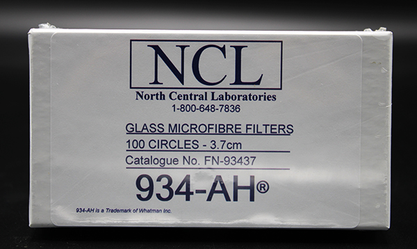PK(100/pk) - FN-93437 - 3.7 cm NCL Grade 934-AH® Glass Fiber Filters (FN93437)
