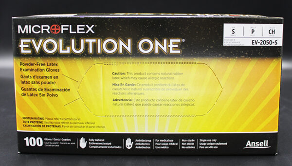 GD-200-S - Evolution One Amber Powder-Free Disposable Latex Gloves, Size S (GD200S)