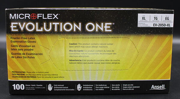 GD-200-XL - Evolution One Amber Powder-Free Disposable Latex Gloves, Size XL (GD200XL)
