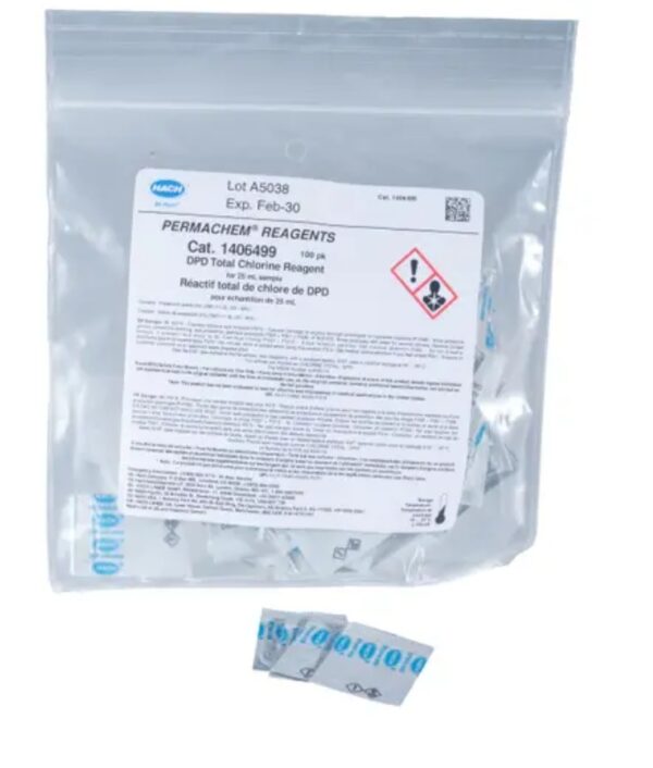 H-14064-99, DPD, Chlorine, Total, PP for 25 ml Sample - PK(100/pk)