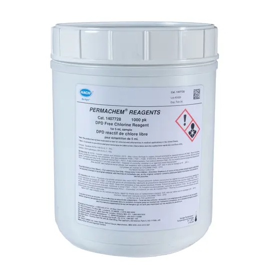 H-14077-28, DPD, Chlorine, Free, PP for 5 ml Sample - PK(1000/pk)