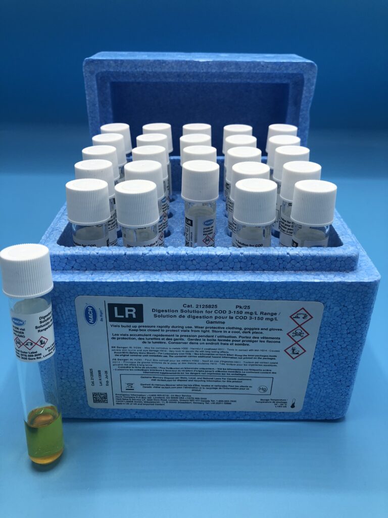 PK(25/pk) – H-21258-25 – COD Vials, LR, 0-150 mg/l (H2125825) – NC Labs ...