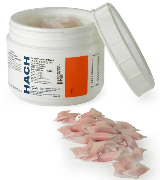 H-22269-64, pH Buffer PP, pH 4.01, Red-Coded, for 50 ml Sample - PK(250/pk)