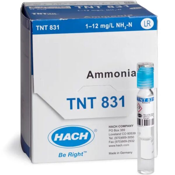 H-TNT831, Ammonia TNTplus Vial Test, LR, 1-12 mg/l - PK(25/pk) (HTNT831)
