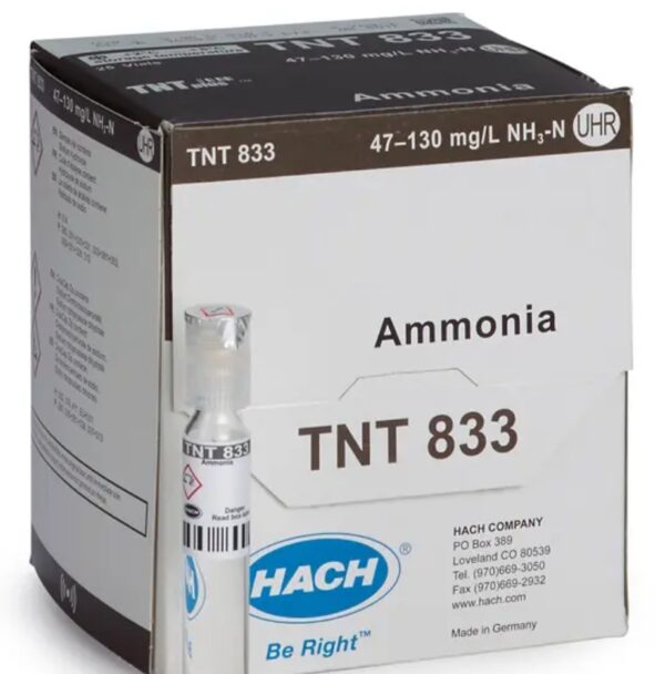 H-TNT833, Ammonia TNTplus Vial Test, UHR, 47-130 mg/l - PK(25/pk)