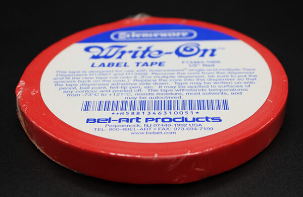 LV-102R - ½" x 40 yd Red Autoclave Labeling Tape (LV102R)