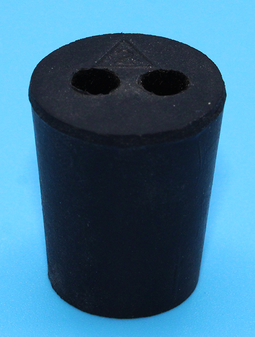 R-2B – Size 2 2-Hole Rubber Stopper (R2B) – NC Labs Products