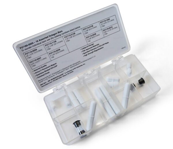 S-999 - Stir Bar Assortment, 16 White Octagon (S999)