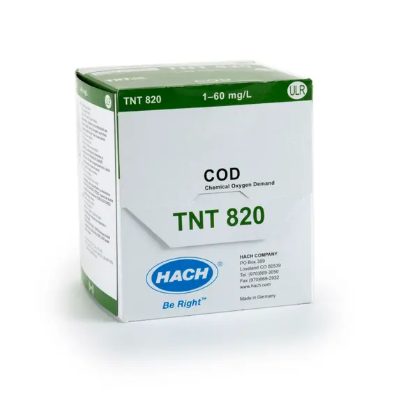 PK(25/pk) - H-TNT820 - COD TNTplus Vial Test, ULR, 1.0-60 mg/l (HTNT820)