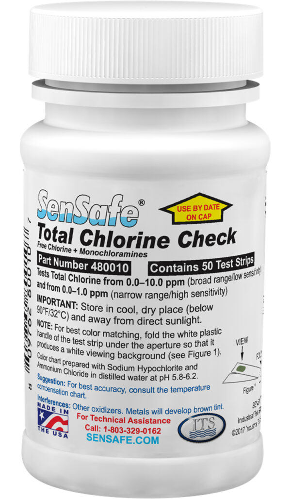 PK(50/pk) - TS-010 - Total Chlorine Test Strips, 0.05-10 ppm (TS010)