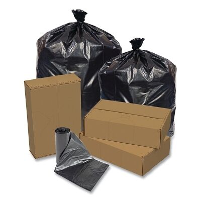 GB-13, Black Garbage Bag/Can Liner, 13 gallon, 0.9 mil, cs/500