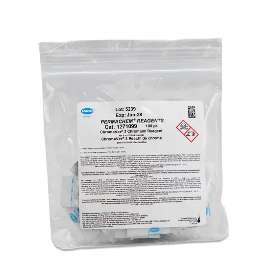H-12710-99, ChromaVer® 3 Chromium Reagent Powder Pillows, 5 or 10 mL, pk/100